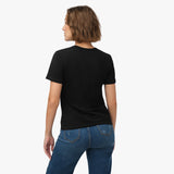Camiseta Negra Logo Blanco para Mujer