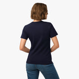 Camiseta Azul Logo Blanco para Mujer