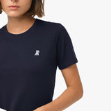 Camiseta Azul Logo Blanco para Mujer