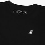 Camiseta Negra Logo Blanco para Mujer