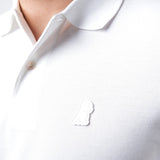 Polo Blanca Logo en Silicone Blanco