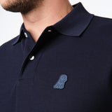 Polo Azul Logo en Silicone Azul