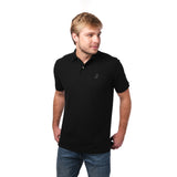 Polo Negra Logo en Silicone Negro