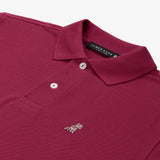 Polo Magenta Logo Blanco