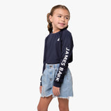 Camisa Playera Azul Manga Larga para Niños