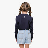 Camisa Playera Azul Manga Larga para Niños