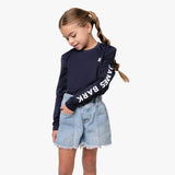 Camisa Playera Azul Manga Larga para Niños