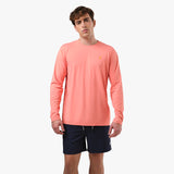 Camisa Playera Melocotón Manga Larga para Hombre