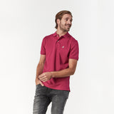 Polo Magenta Logo Blanco