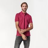 Polo Magenta Logo Blanco