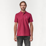 Polo Magenta Logo Blanco
