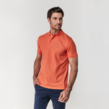 Polo Naranja Logo Blanco