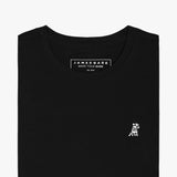 Camiseta Negra Logo Blanco para Mujer