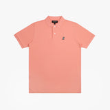 Polo Coral Logo Blanco