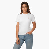 Camiseta Blanca Logo Dorado para Mujer