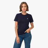 Camiseta Azul Logo Blanco para Mujer