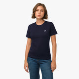 Camiseta Azul Logo Blanco para Mujer