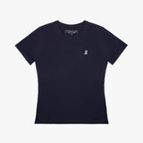 Camiseta Azul Logo Blanco para Mujer