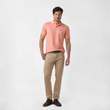 Polo Coral Logo Blanco