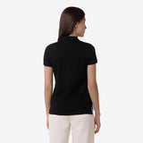 Polo Negra Entallada Logo Dorado para Mujer