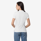 Polo Blanca Entallada Logo Blanco para Mujer