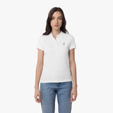 Polo Blanca Entallada Logo Blanco para Mujer