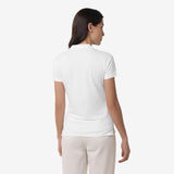 Polo Blanca Entallada Logo Dorado para Mujer