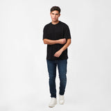 Camiseta Holgada Negra para Hombre