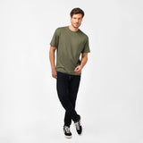 Camiseta Holgada Verde Olivo para Hombre