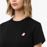 Camiseta Gráfica Positano Negra para Mujer