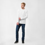 Camiseta Manga Larga Blanca Logo Blanco para Hombre