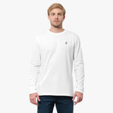 Camiseta Manga Larga Blanca Logo Blanco para Hombre
