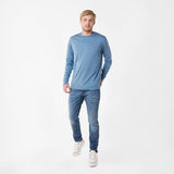 Camiseta Manga Larga Azul Cobalto Logo Blanco para Hombre