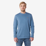 Camiseta Manga Larga Azul Cobalto Logo Blanco para Hombre