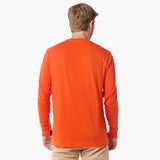 Camiseta Manga Larga Naranja Logo Blanco para Hombre