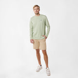 Camiseta Manga Larga Verde Claro Logo Blanco para Hombre