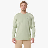 Camiseta Manga Larga Verde Claro Logo Blanco para Hombre