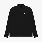 Polo Negra Manga Larga para Hombre