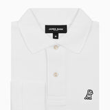 Polo Blanca Manga Larga para Hombre