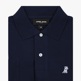 Polo Azul Manga Larga para Hombre