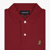 Polo Roja Logo Dorado