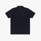 Polo Viajero Azul Logo Dorado
