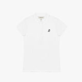 Polo Blanca Entallada Logo Blanco para Mujer