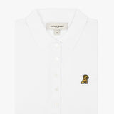 Polo Blanca Entallada Logo Dorado para Mujer