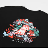 Camiseta Gráfica Positano Negra para Mujer
