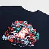 Camiseta Gráfica Positano Azul para Mujer