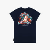 Camiseta Gráfica Positano Azul para Mujer