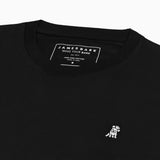 Camiseta Manga Larga Negra Logo Blanco para Hombre
