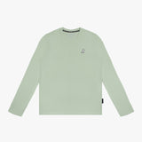 Camiseta Manga Larga Verde Claro Logo Blanco para Hombre