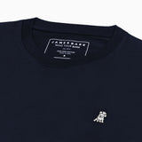Camiseta Manga Larga Azul Logo Blanco para Hombre
